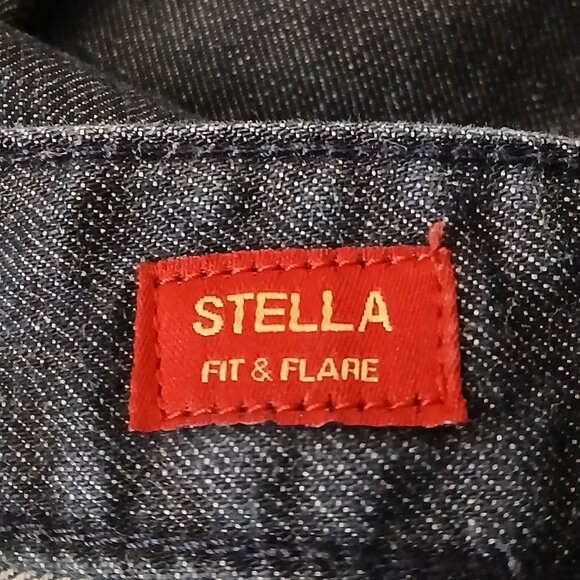 Vintage Express Jeans Size 4 Stella Fit & Flare Low Rise Dark Wash Denim '04 - Picture 8 of 10